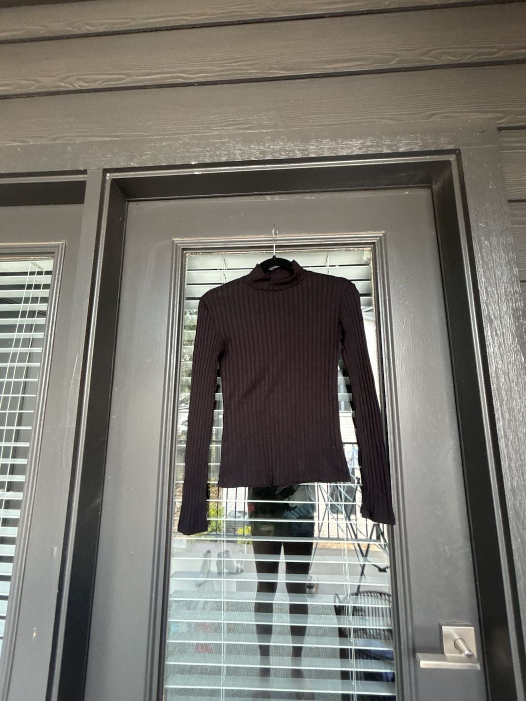 Topshop Black Ribbed Long Sleeve Turtleneck Top 2