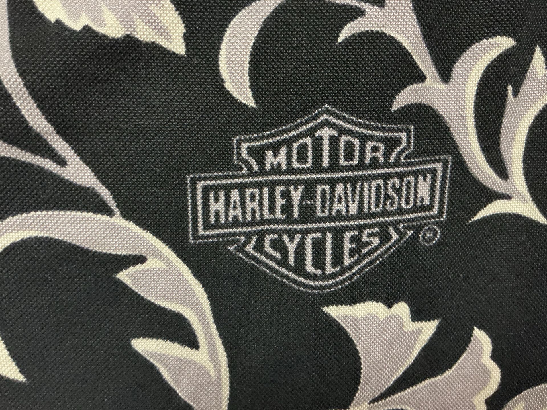 Harley-Davidson Tori Richard Floral 3/4 Sleeve Boatneck Silk Blend Top, XL 3