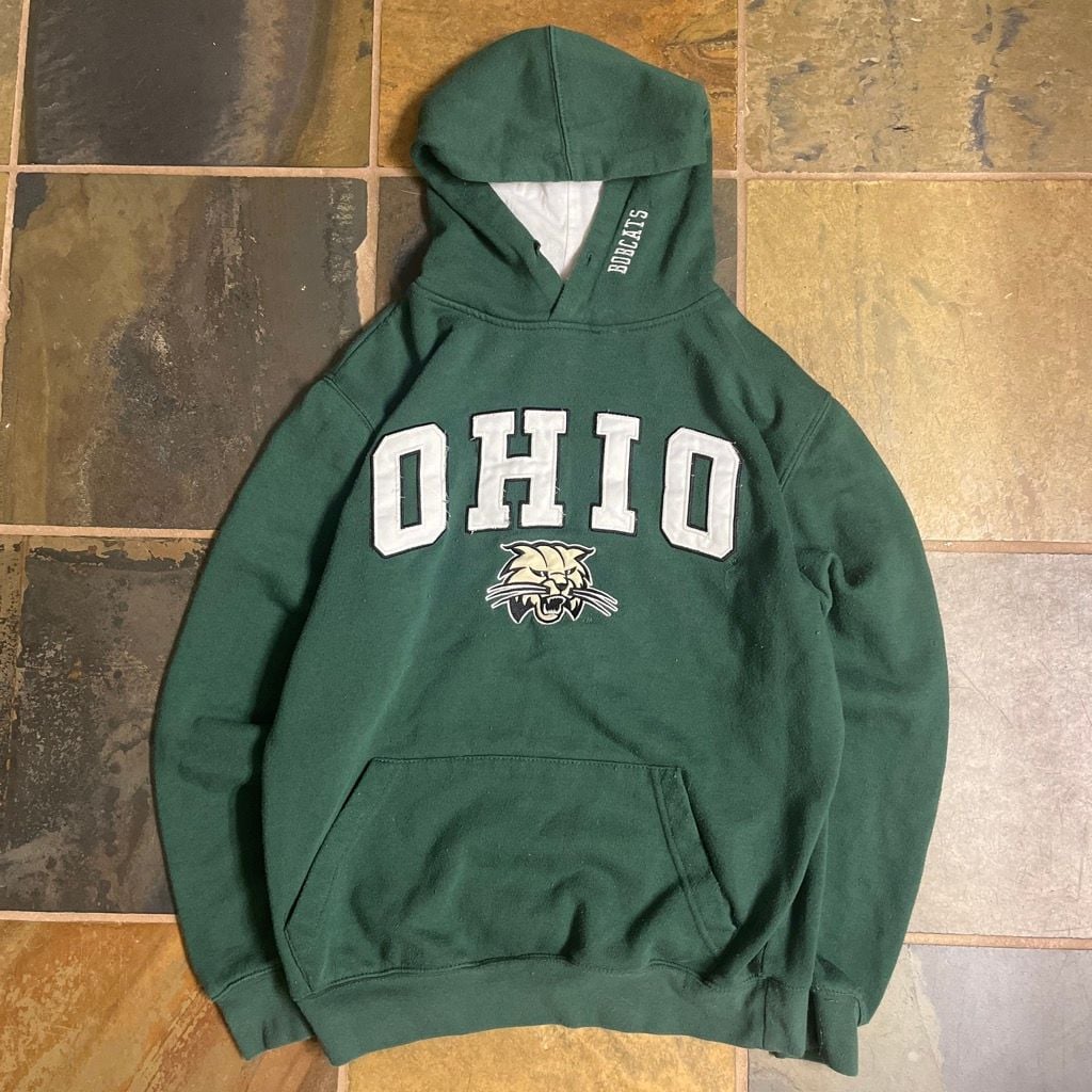 Stadium Athletics Ohio Bobcats Green Pullover Hoodie Size S 2