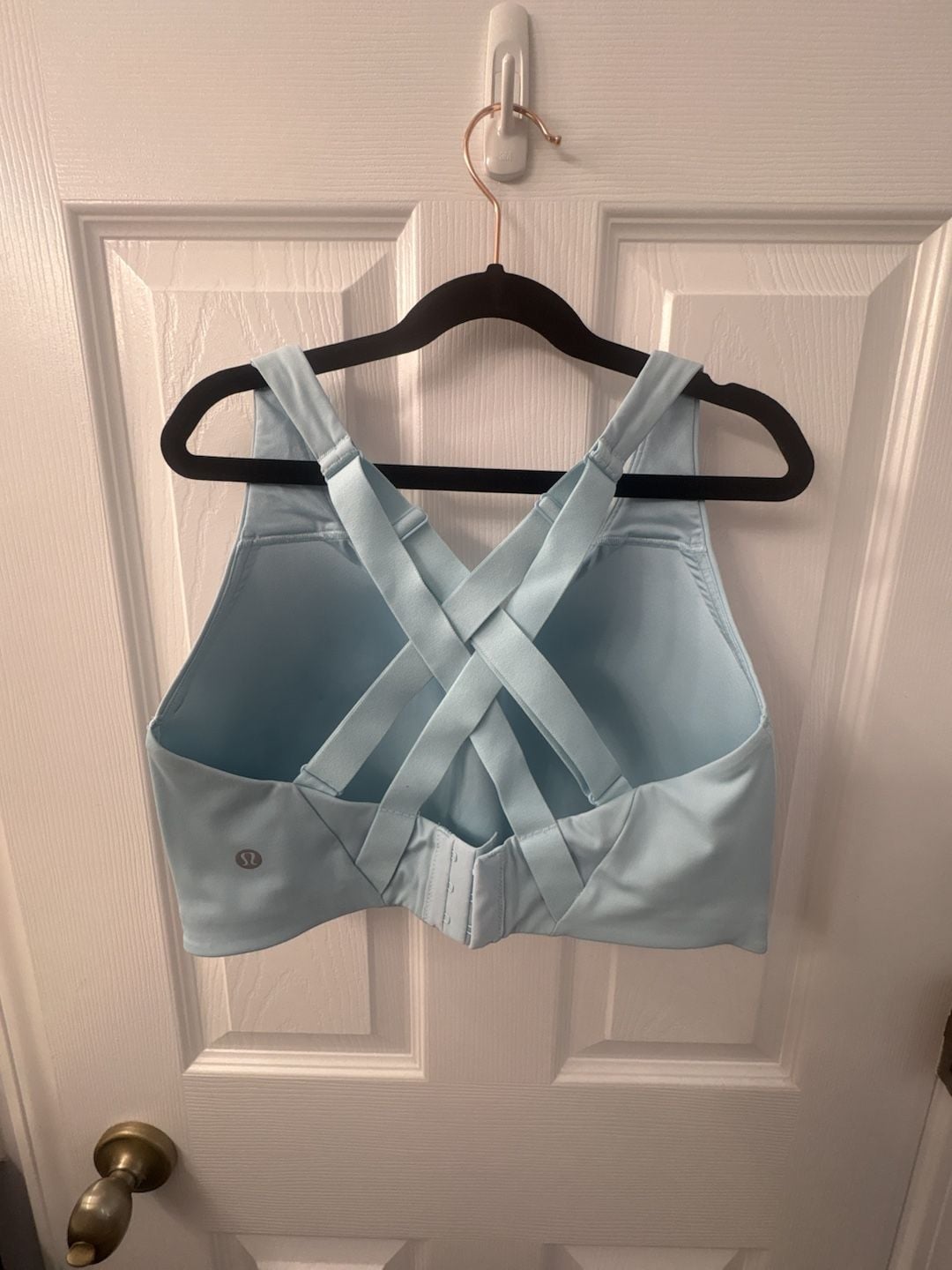Lululemon Enlite Bra High Support Cross Back Sports Bra, Light Blue, Size 36DDD 2