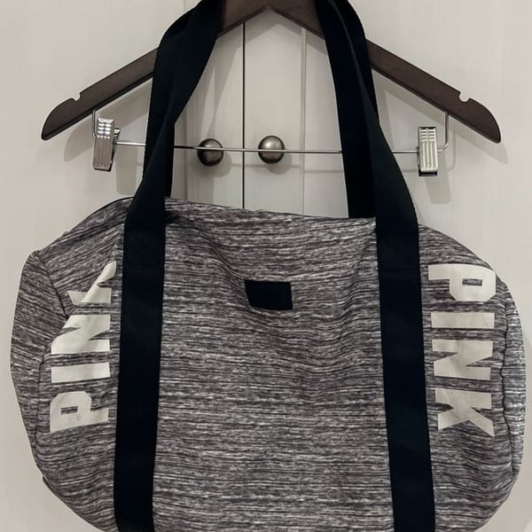 Victoria's Secret PINK grey and black medium duffle