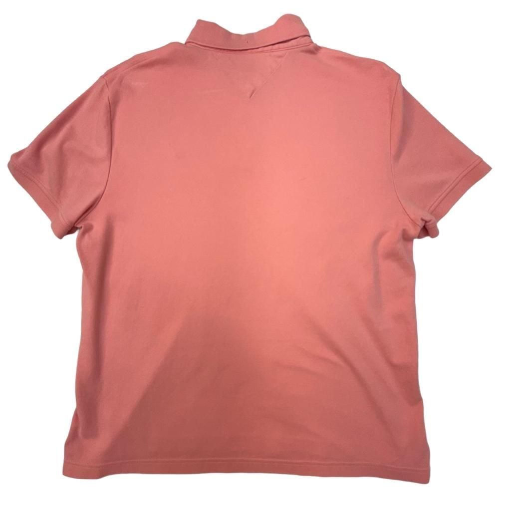 Tommy Hilfiger Men's Coral Pink Custom Fit Short Sleeve Polo Shirt Size M 3