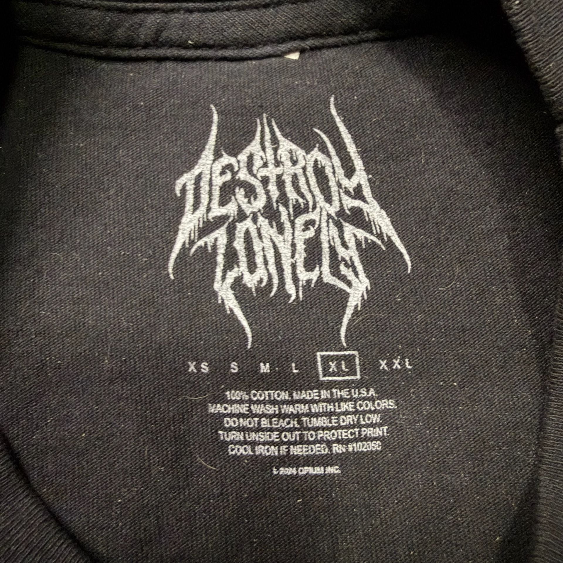 Destroy Lonely Forever Tour BBYMONEY Rhinestone Graphic T-Shirt 4