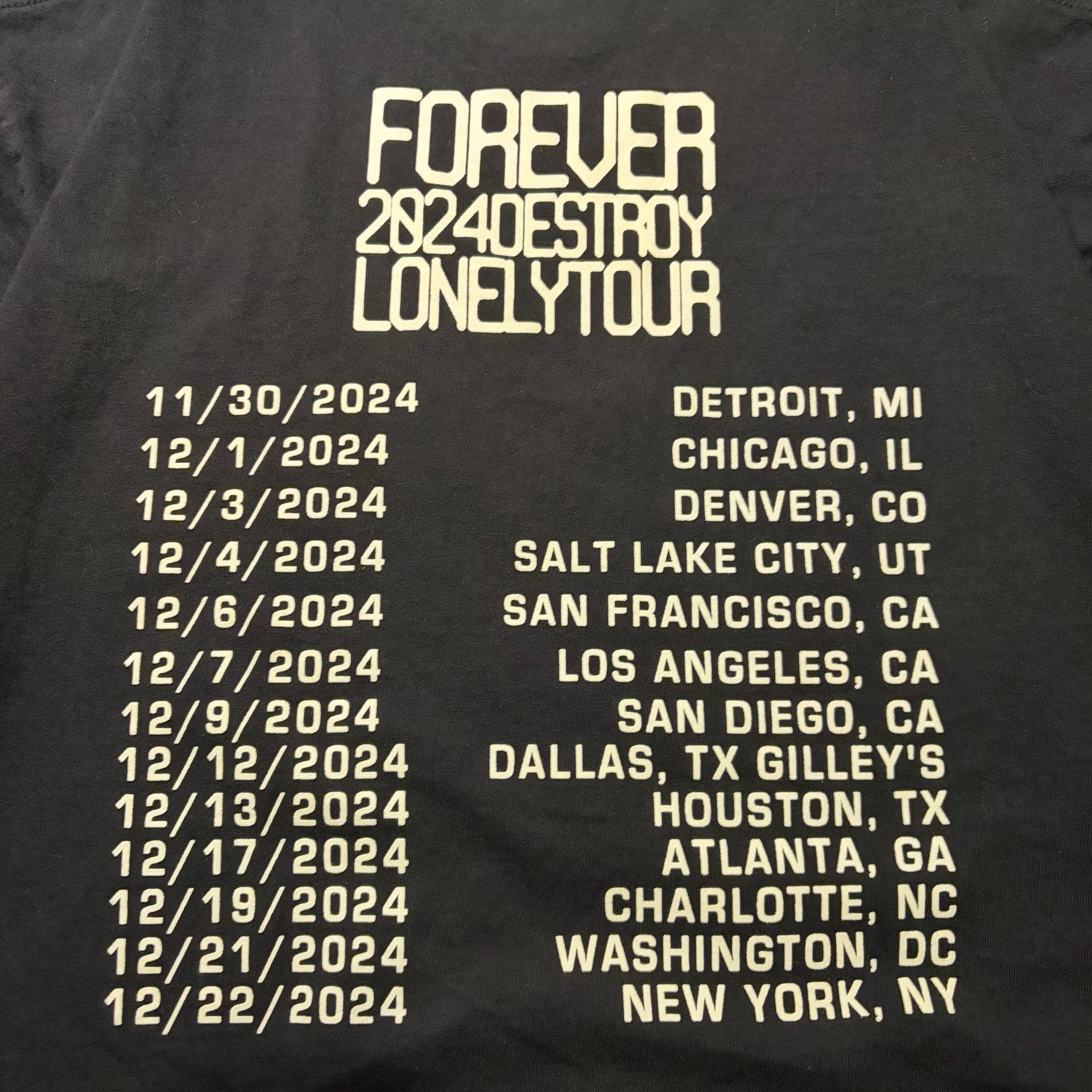 Destroy Lonely Forever Tour BBYMONEY Rhinestone Graphic T-Shirt 6