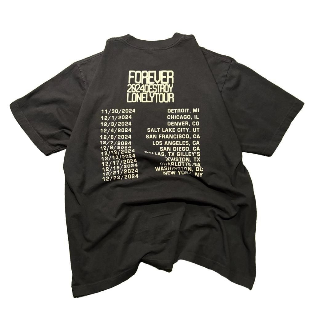 Destroy Lonely Forever Tour BBYMONEY Rhinestone Graphic T-Shirt 5