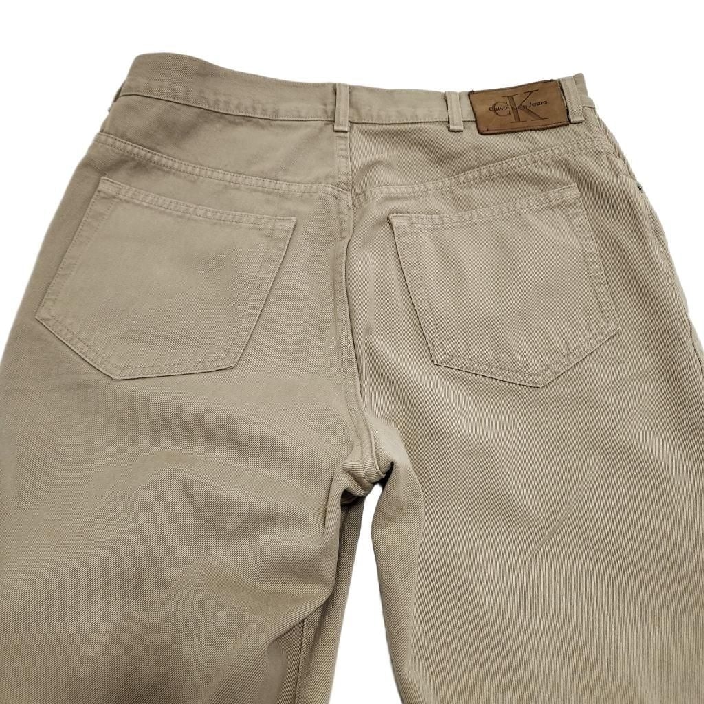 Calvin Klein Jeans Easy Fit Garment Dye Khaki Denim Shorts Size 36 9
