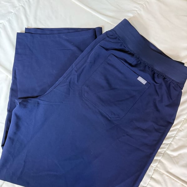 FIGS Technical Collection Livingston High-Waisted Scrub Pants Navy Blue Size 5XL