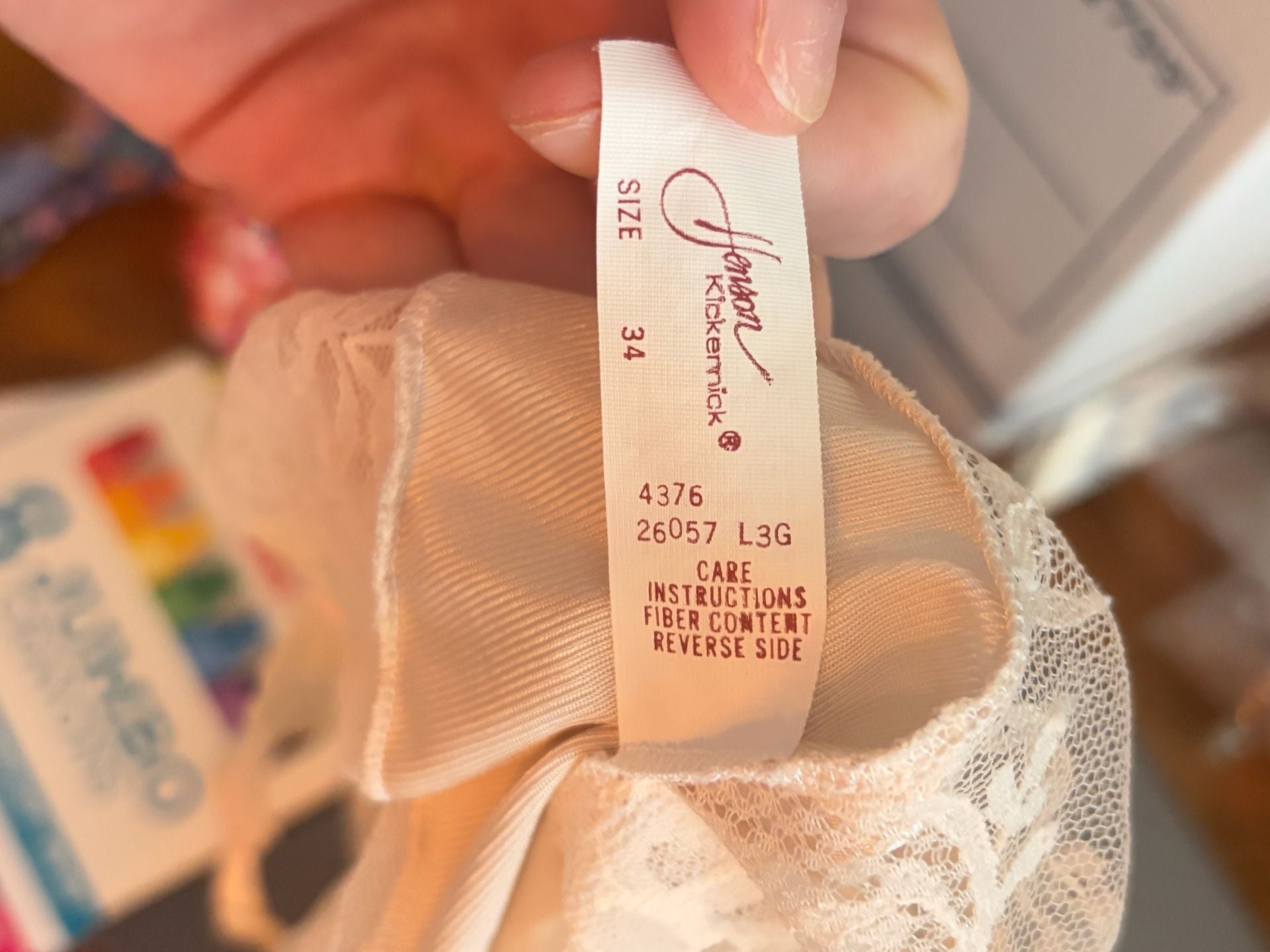 Vintage Henson Kickernick Size 34 Ivory Lace Sheer Camisole Lingerie USA Nylon 7