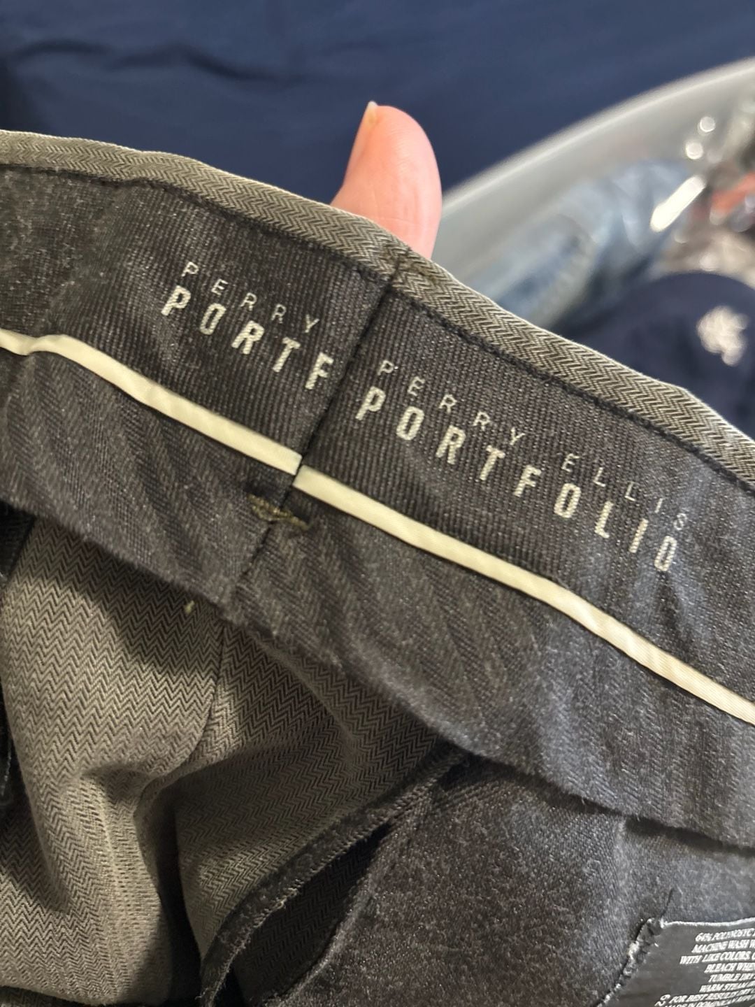 Vintage 90’s Perry Ellis Portfolio Men's Pleated Trousers Gray 36x30 5