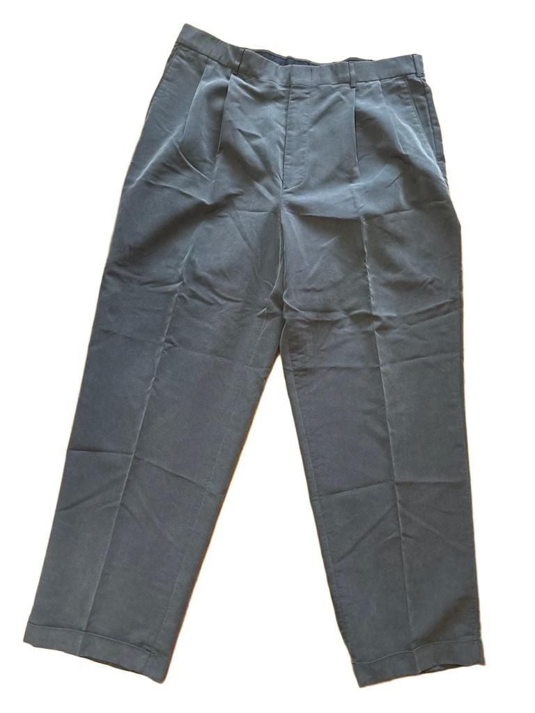Vintage 90’s Perry Ellis Portfolio Men's Pleated Trousers Gray 36x30 2