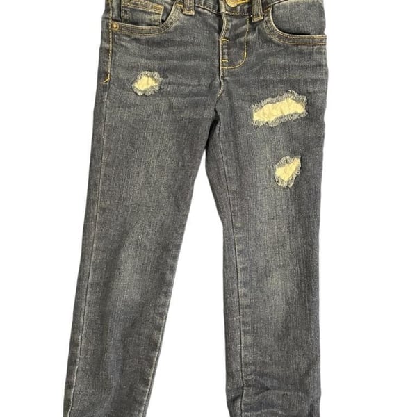 Cat & Jack Toddler Girls Super Stretch Skinny Distressed Jeans Size 4T