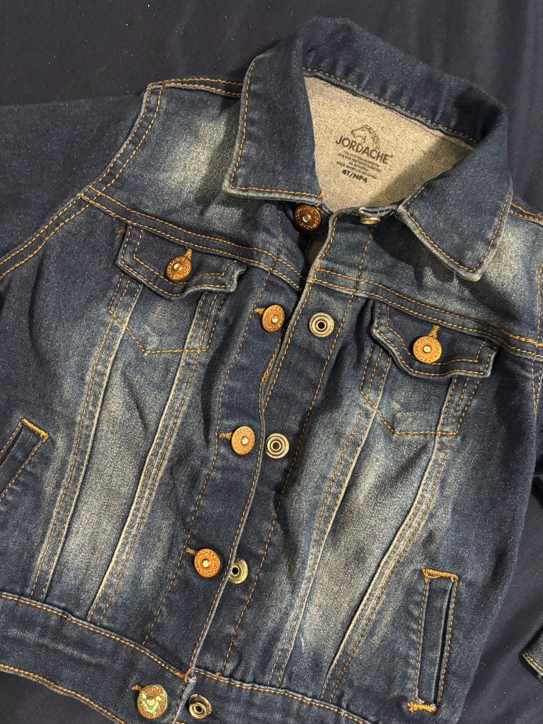 Jordache Toddler Girl's Distressed Denim Jean Jacket Size 4T 3