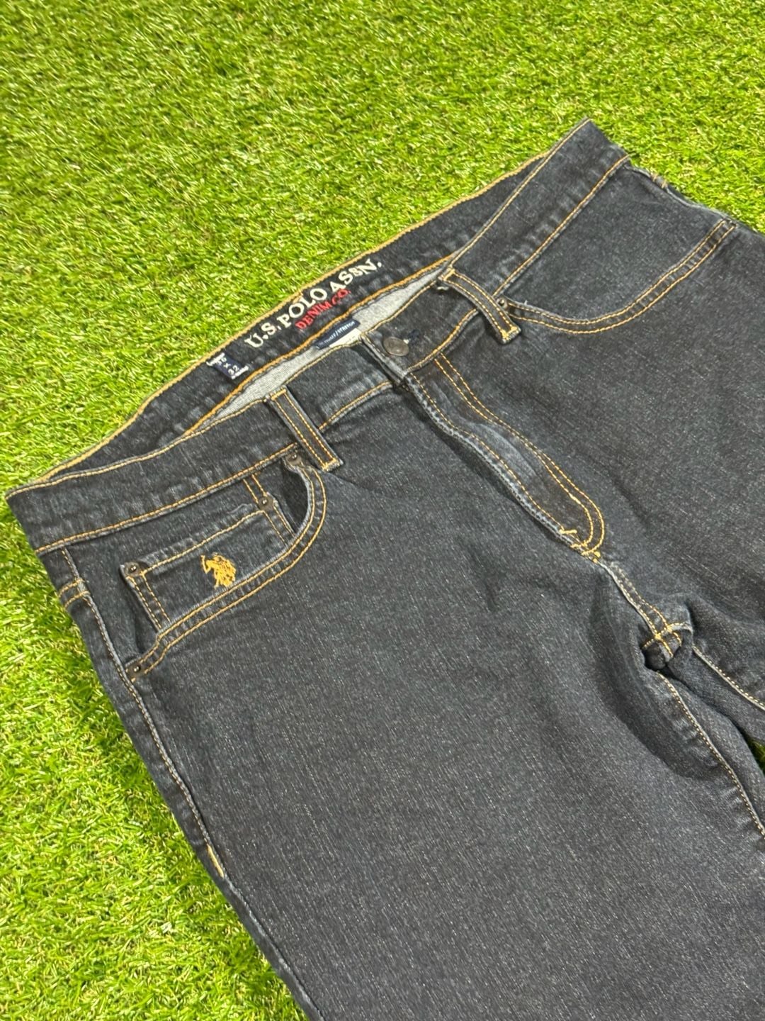 U.S. Polo Assn. Denim Co. Men's Straight Jeans Dark Wash 36 x 32 2