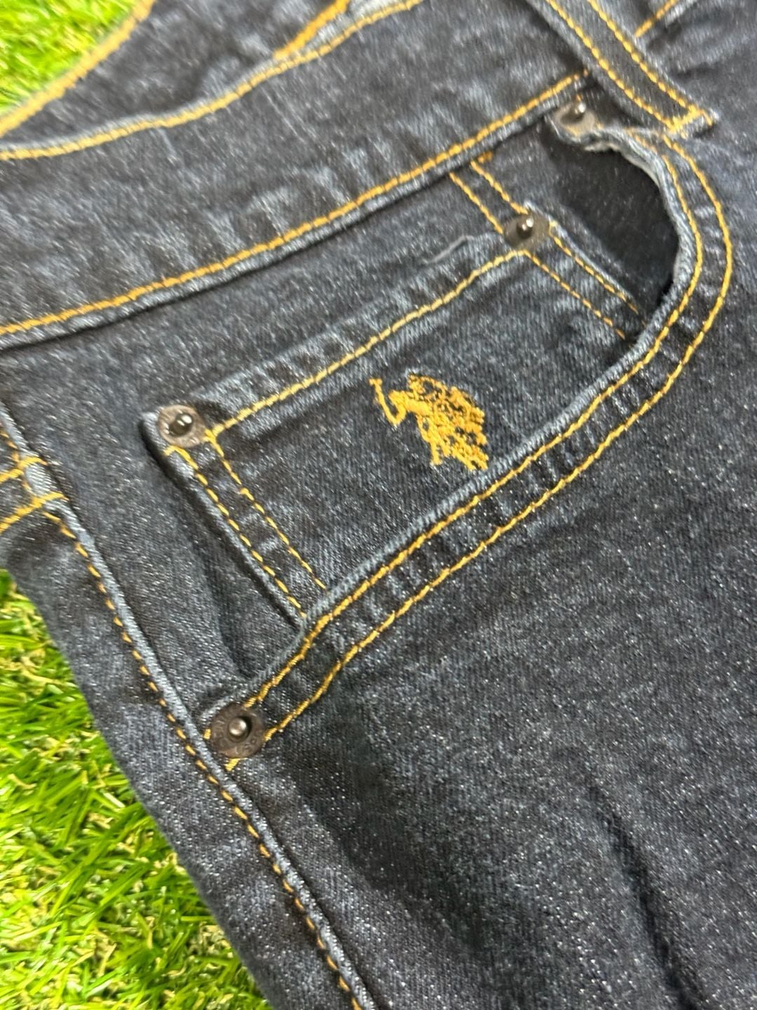 U.S. Polo Assn. Denim Co. Men's Straight Jeans Dark Wash 36 x 32 6