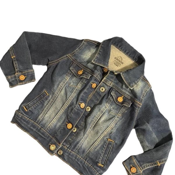 Jordache Toddler Girl's Distressed Denim Jean Jacket Size 4T