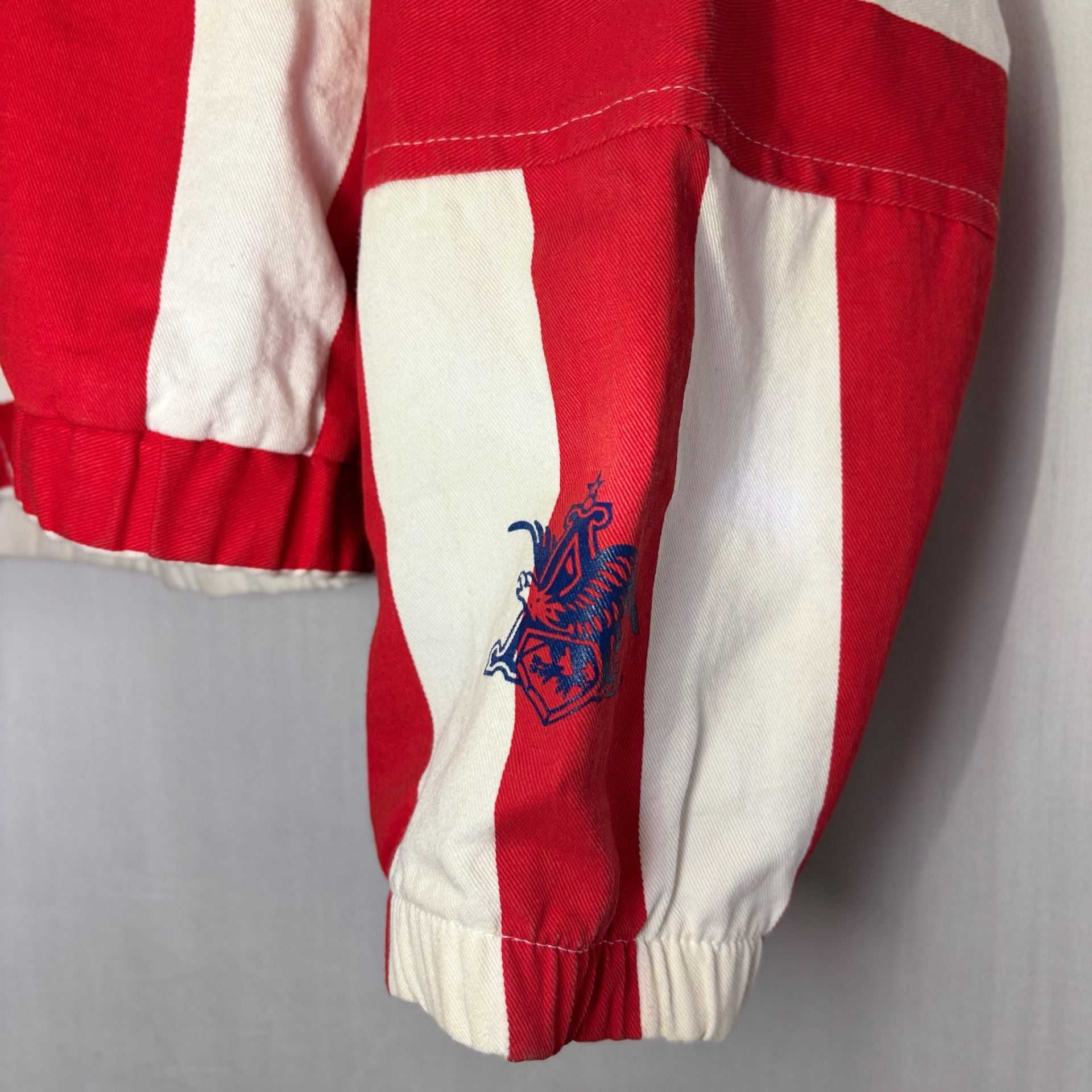 Carabella Collection Vintage American Flag Print Zip-Up Bomber Jacket 3
