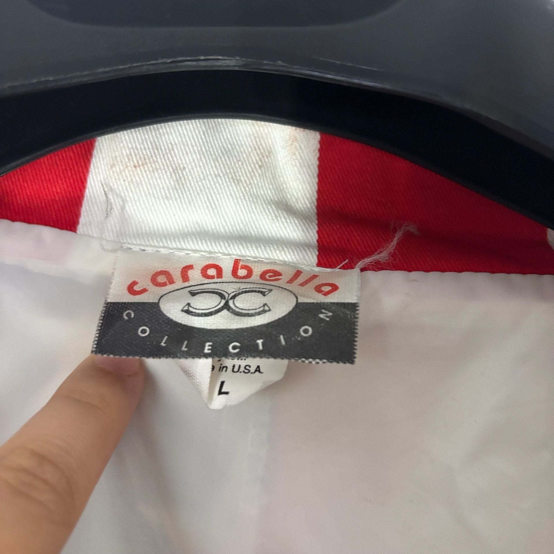 Carabella Collection Vintage American Flag Print Zip-Up Bomber Jacket 6