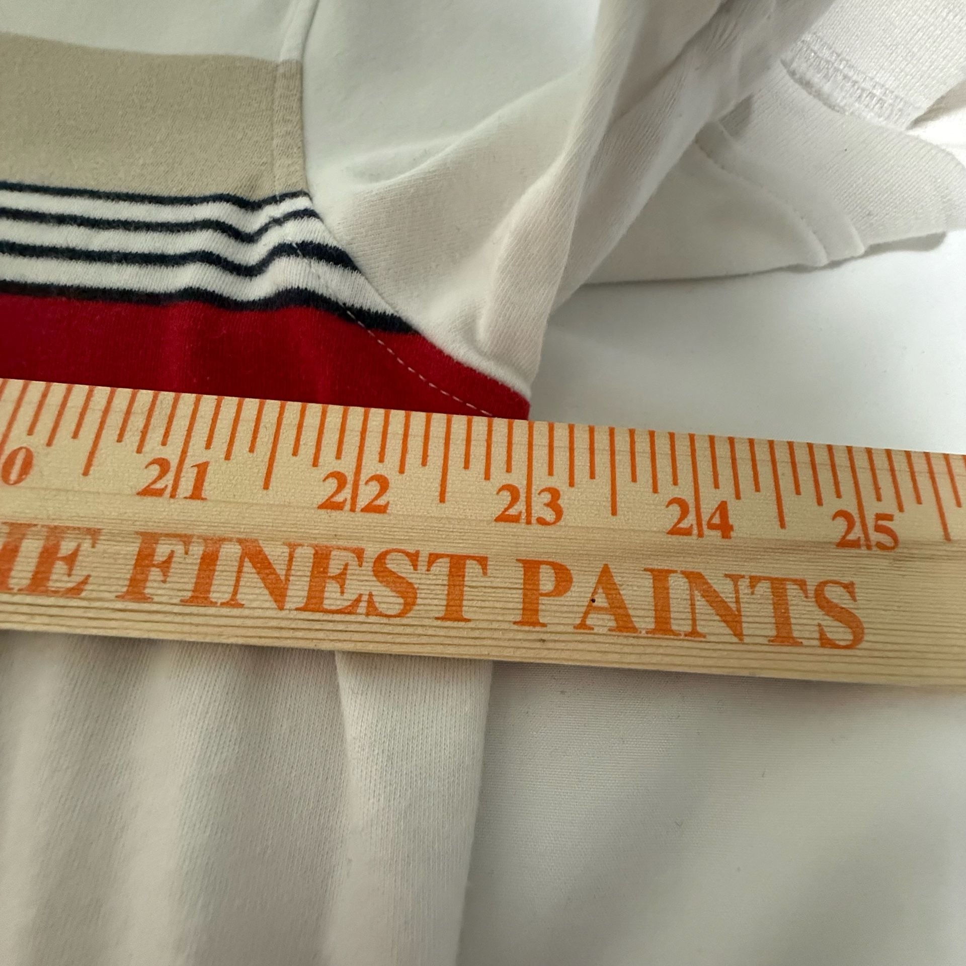 Tommy Hilfiger Men's Classic Fit Short Sleeve Chest-Striped Polo Shirt White 7
