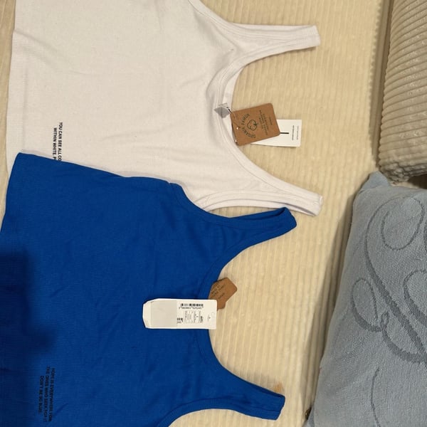 DeFacto Organic Cotton Ribbed Tank Top Set