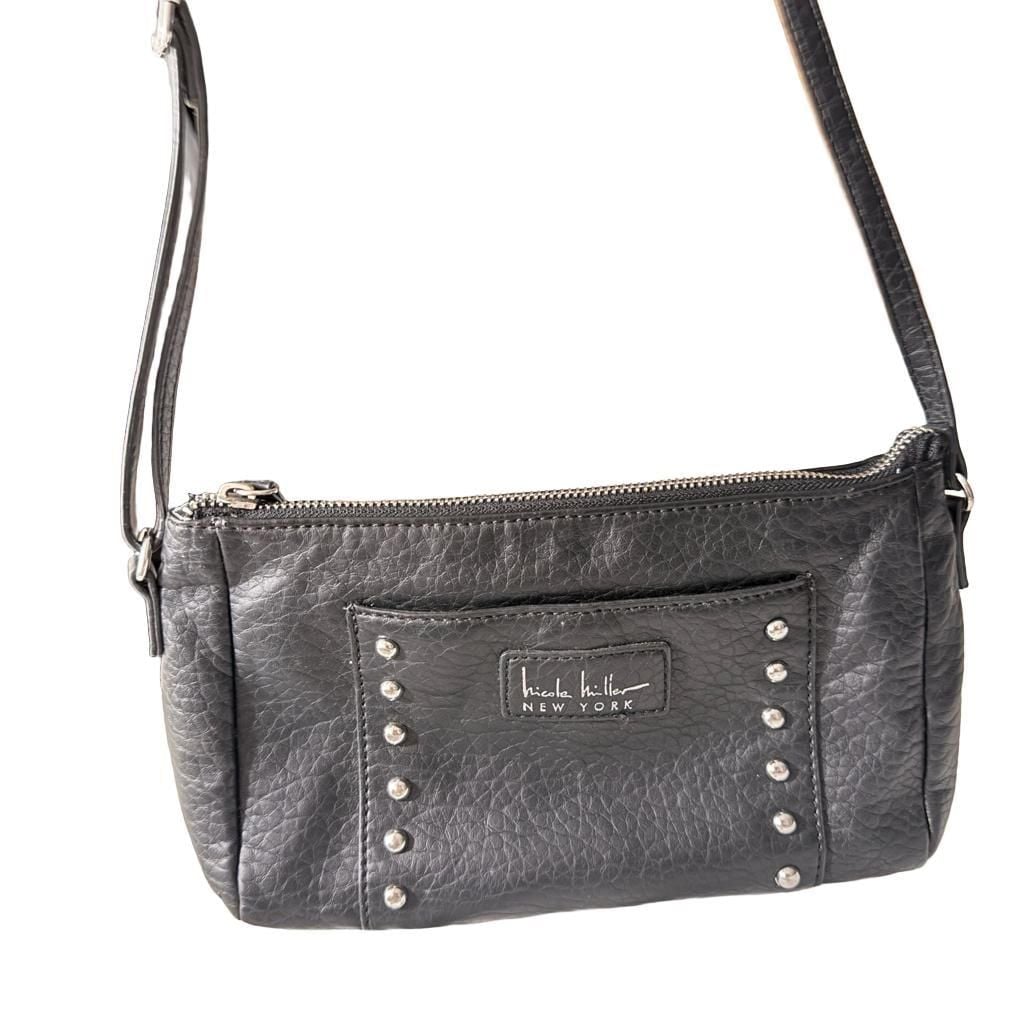 Nicole Miller New York Studded Faux Leather Crossbody Bag 2