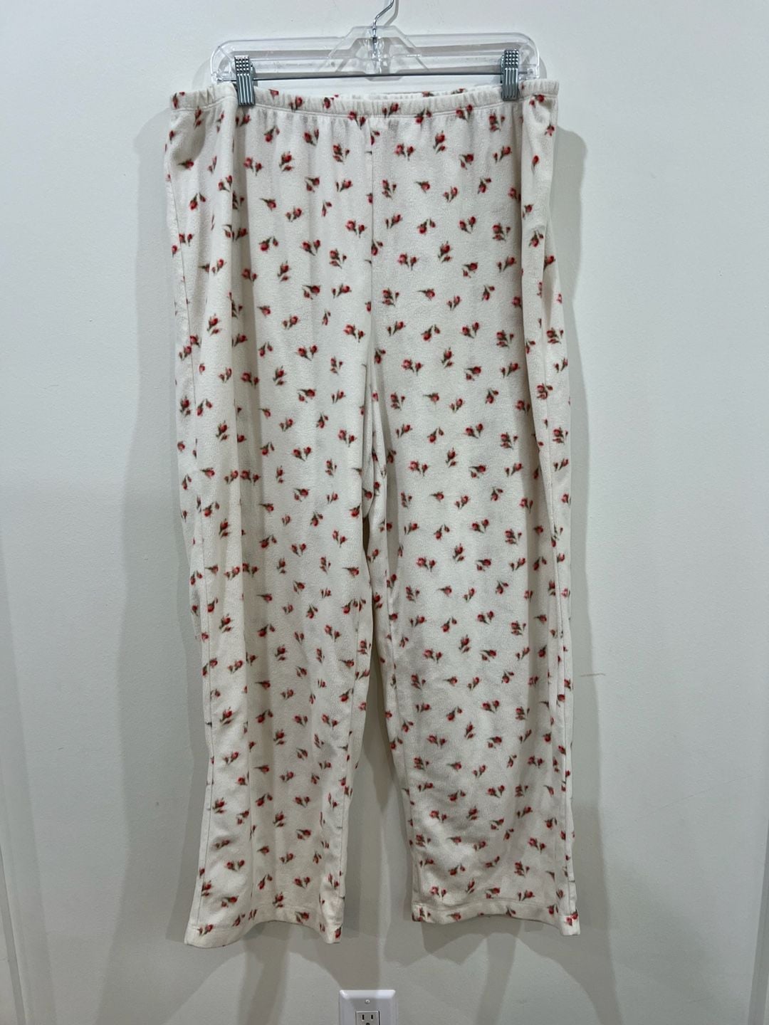 Lauren Ralph Lauren Women's Floral Print Fleece Notch Collar Pajama Set XL 4