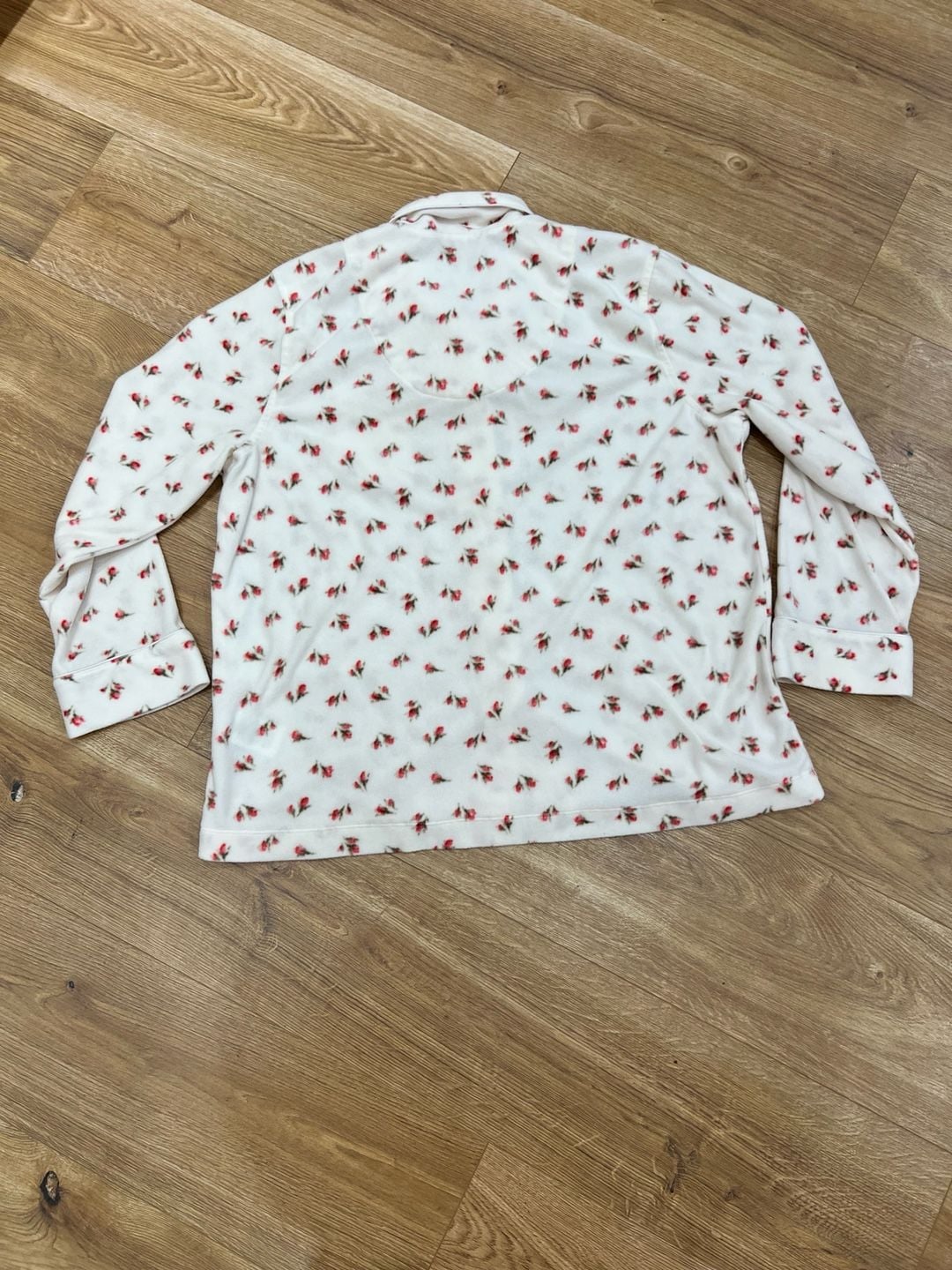 Lauren Ralph Lauren Women's Floral Print Fleece Notch Collar Pajama Set XL 16