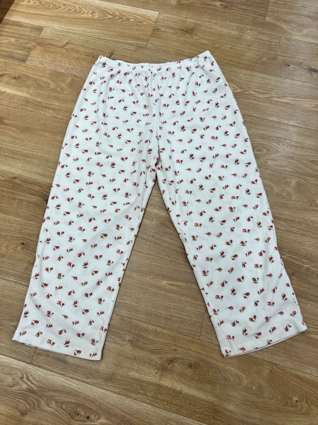 Lauren Ralph Lauren Women's Floral Print Fleece Notch Collar Pajama Set XL 17