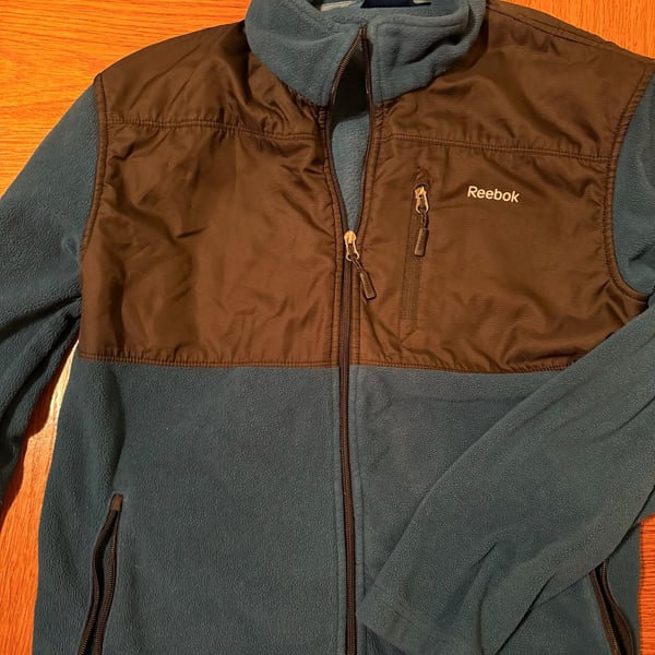 Reebok Men's Full Zip Fleece Jacket with Chest Pocket