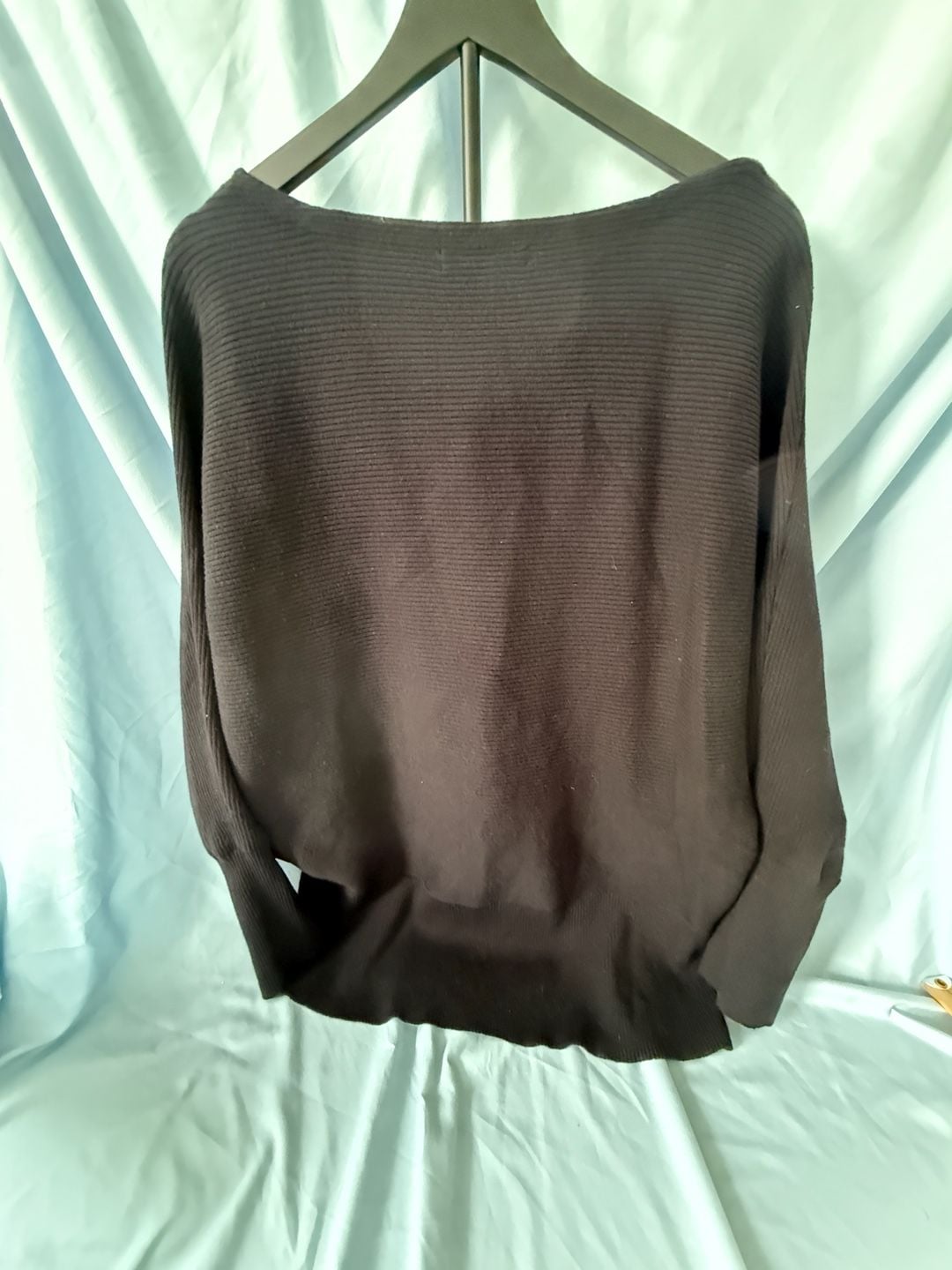 LAUREN Ralph Lauren Women's Black Ribbed Knit Sweater with Gold Tone Shoulder Buttons 3