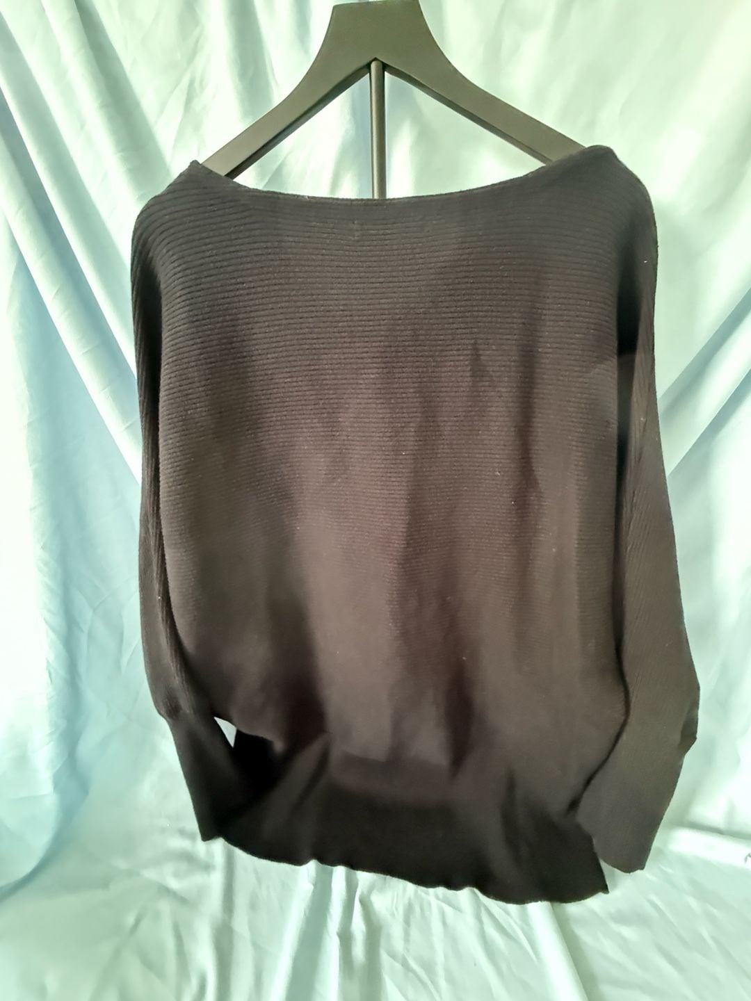 LAUREN Ralph Lauren Women's Black Ribbed Knit Sweater with Gold Tone Shoulder Buttons 4