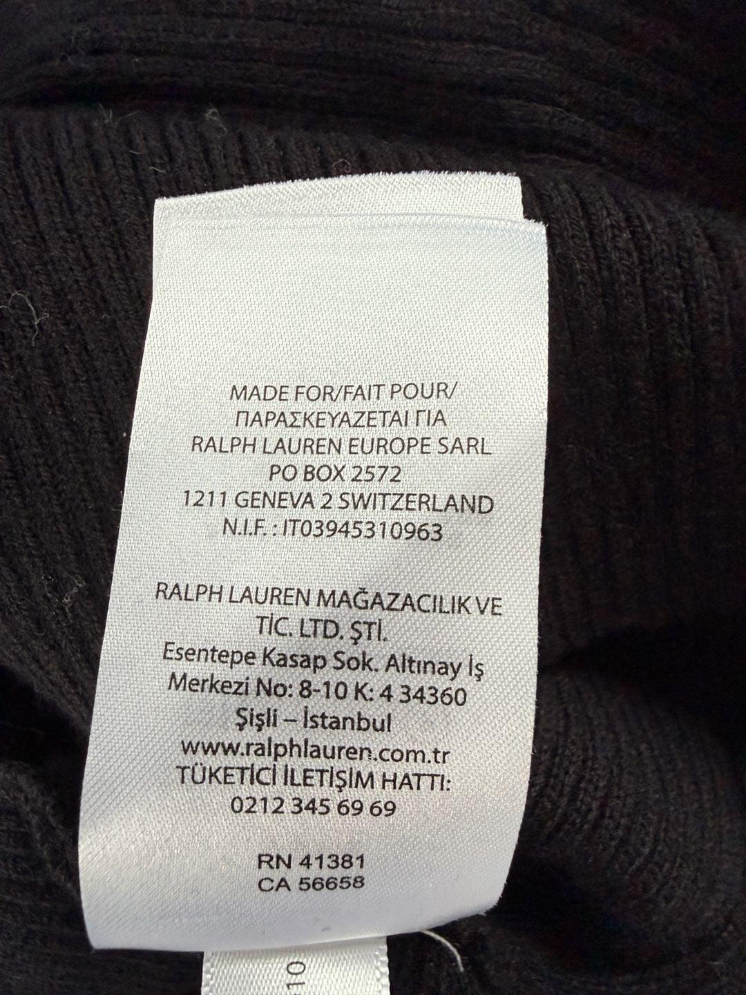 LAUREN Ralph Lauren Women's Black Ribbed Knit Sweater with Gold Tone Shoulder Buttons 9