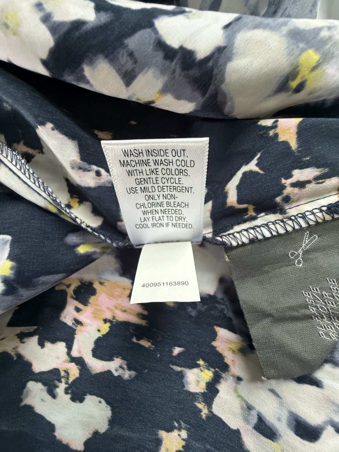 Simply Vera Vera Wang Navy Floral Godet Empire Spaghetti Strap Midi Dress XL 5