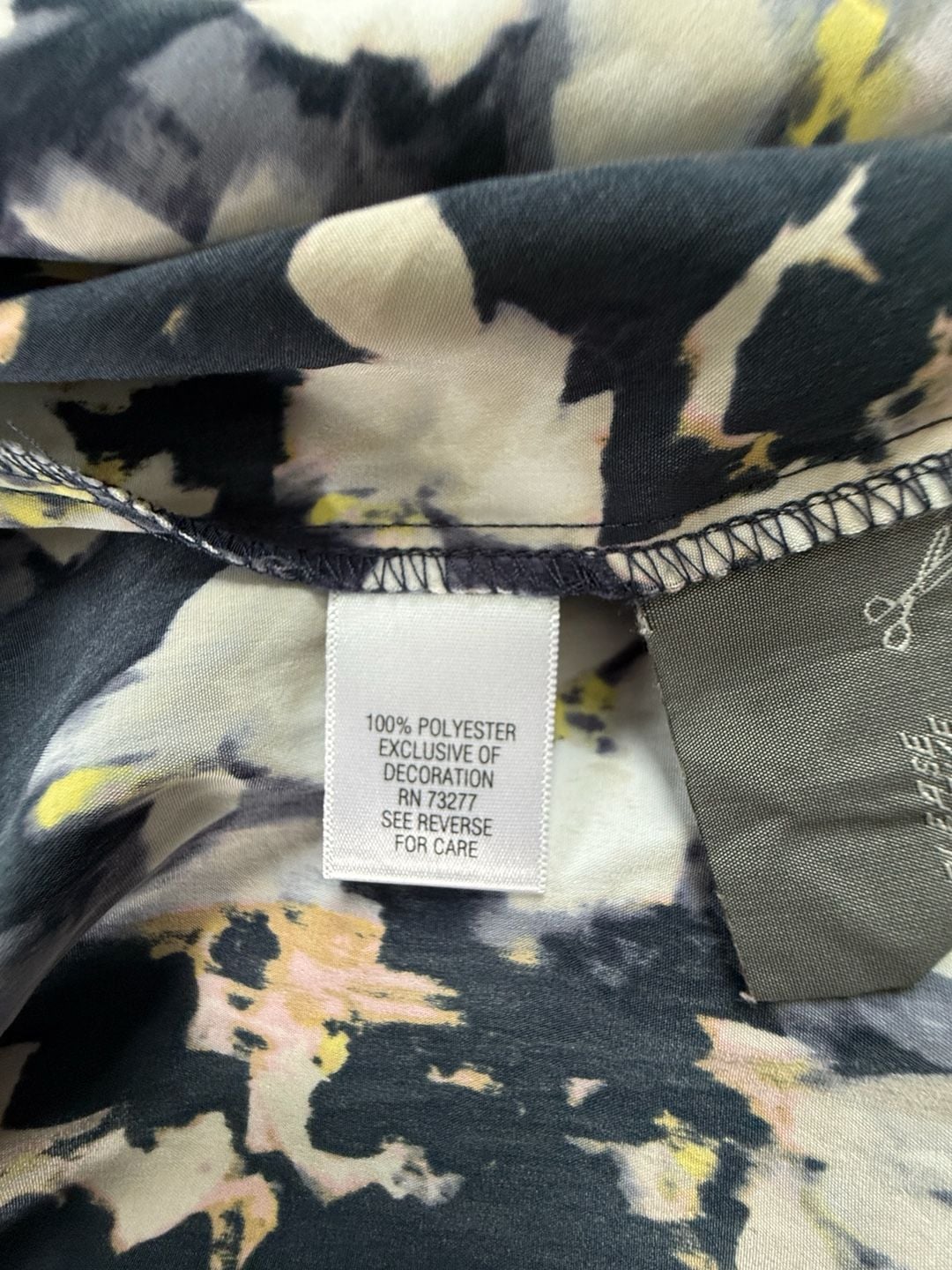Simply Vera Vera Wang Navy Floral Godet Empire Spaghetti Strap Midi Dress XL 7