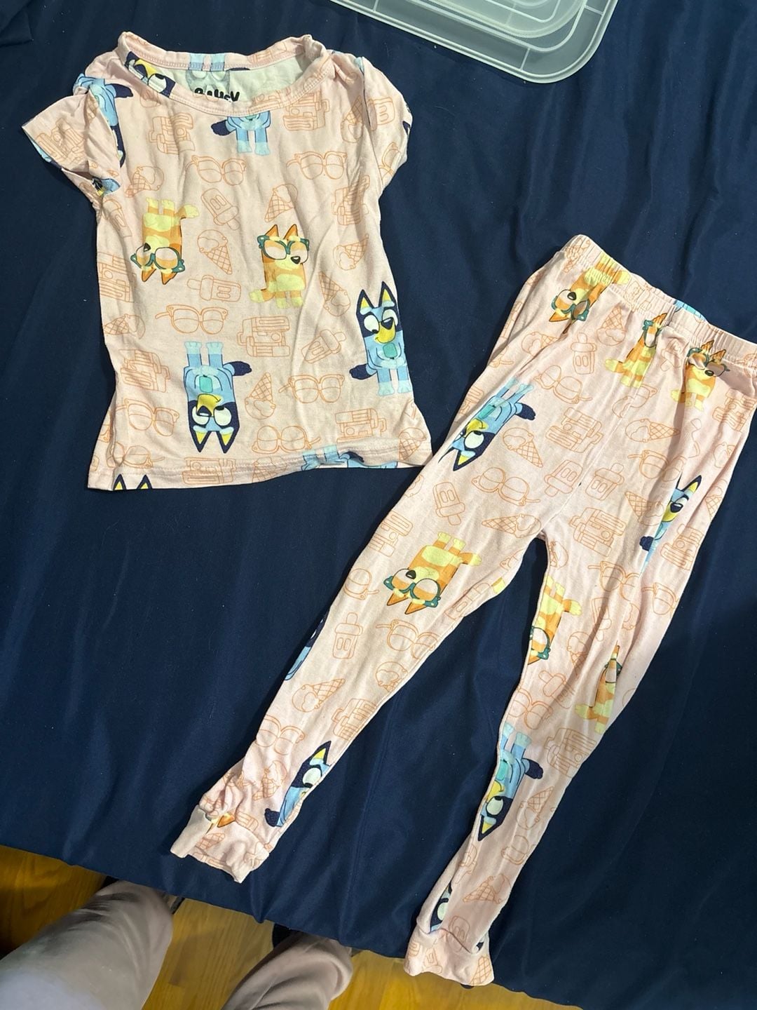 Bluey Toddler Girls Size 4T Clothing Bundle Dress, Romper, Pajama Set, & Sweatshirt 4