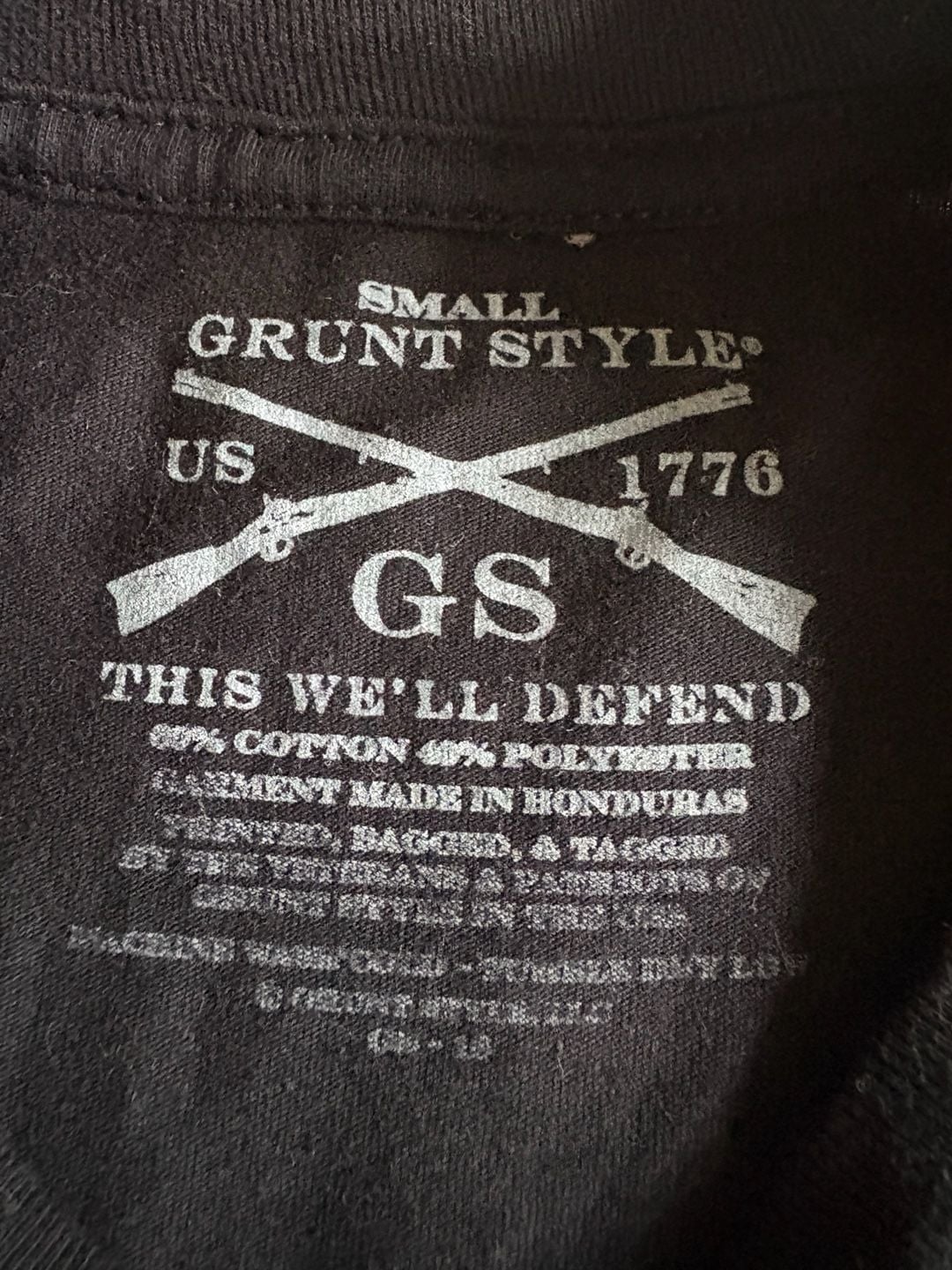 Grunt Style 1776 Rattlesnake This We’ll Defend T-Shirt Men’s Small Black 7