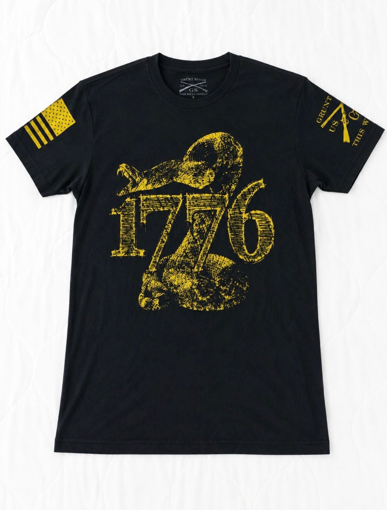 Grunt Style 1776 Rattlesnake This We’ll Defend T-Shirt Men’s Small Black 8