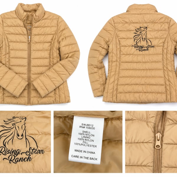 Rising Starn Ranch Women's Lightweight Packable Quilted Puffer Jacket