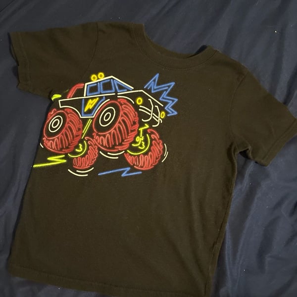 Garanimals Boys 5T Short Sleeve Neon Monster Truck Graphic T-Shirt