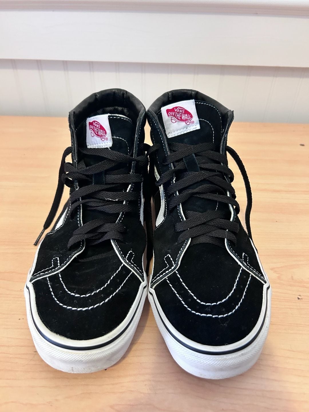 Vans SK8-Hi Black/True White Skate Shoes 2