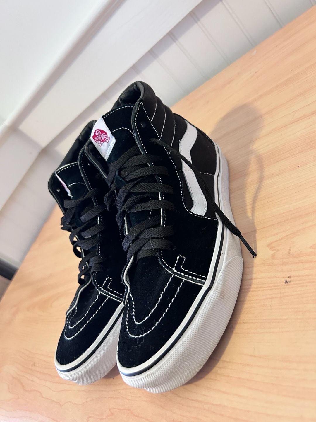 Vans SK8-Hi Black/True White Skate Shoes 3
