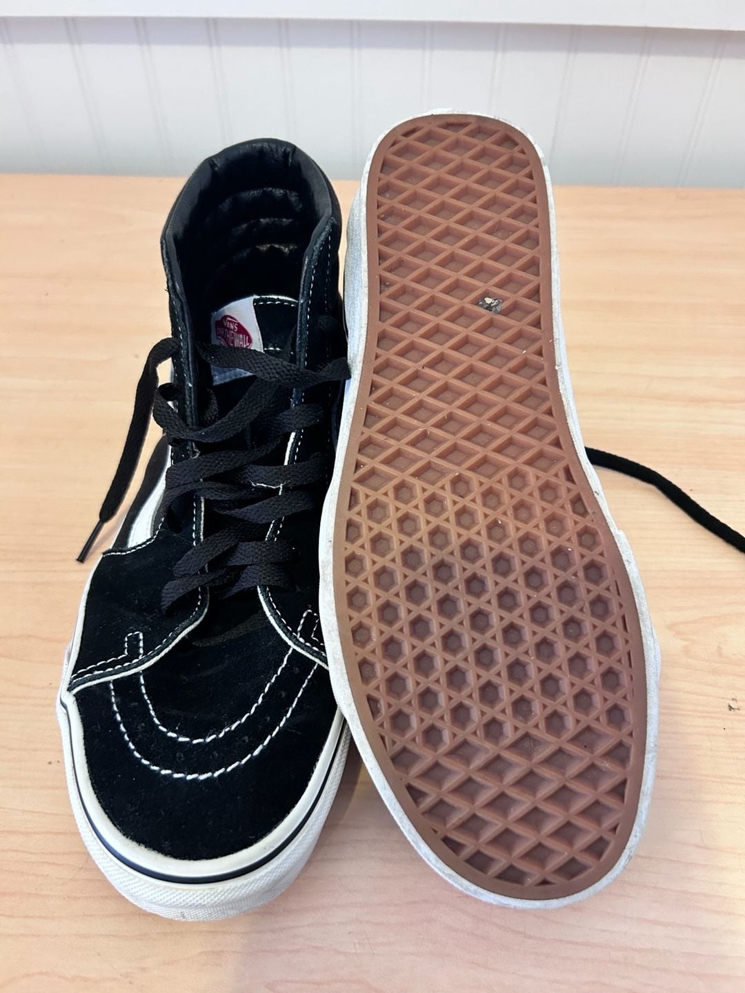 Vans SK8-Hi Black/True White Skate Shoes 4