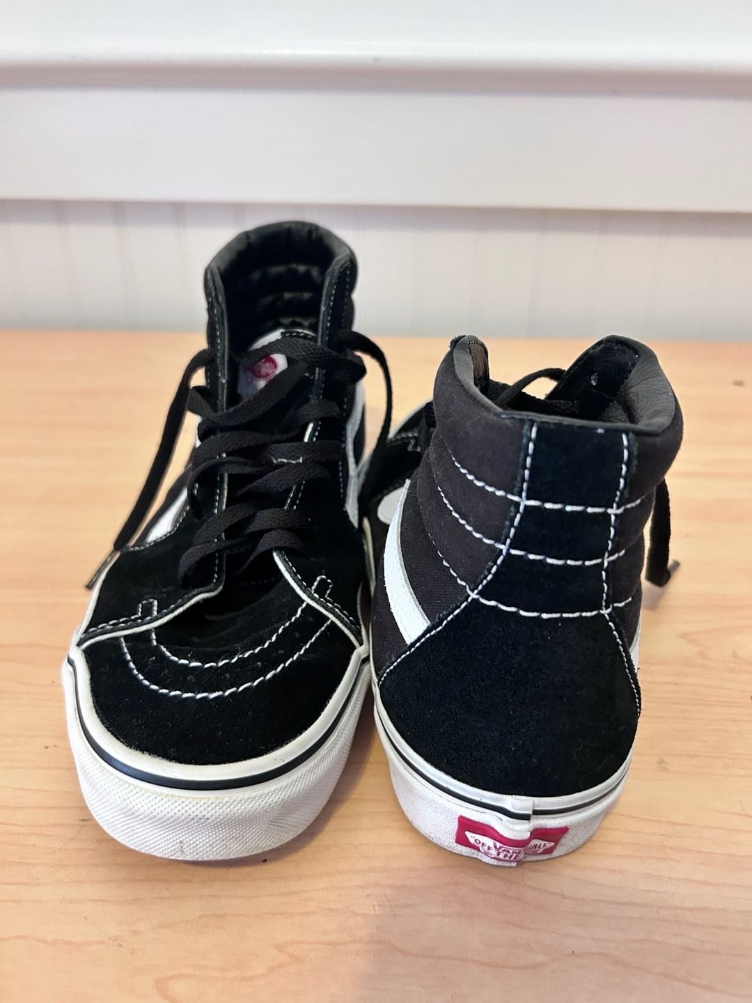 Vans SK8-Hi Black/True White Skate Shoes 8