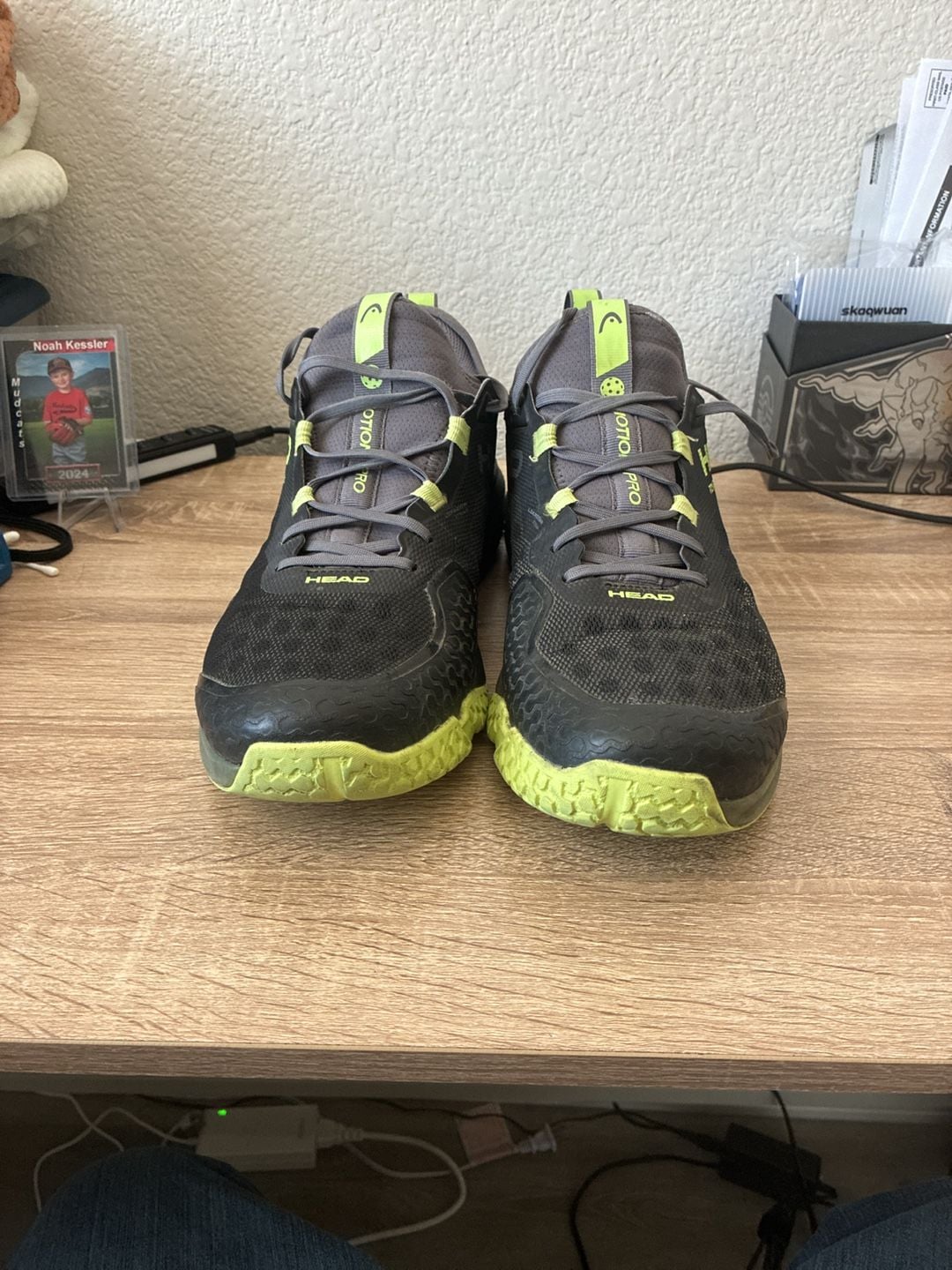 HEAD Motion Pro Men's size 13 Pickleball Shoes Black/Lime 2
