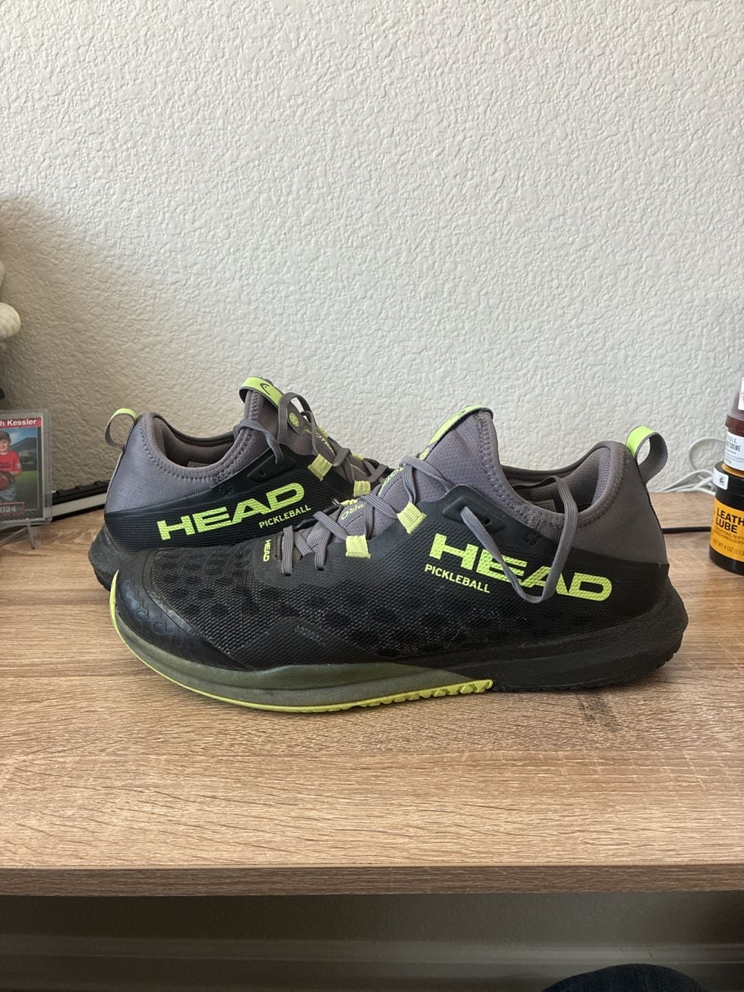 HEAD Motion Pro Men's size 13 Pickleball Shoes Black/Lime 3