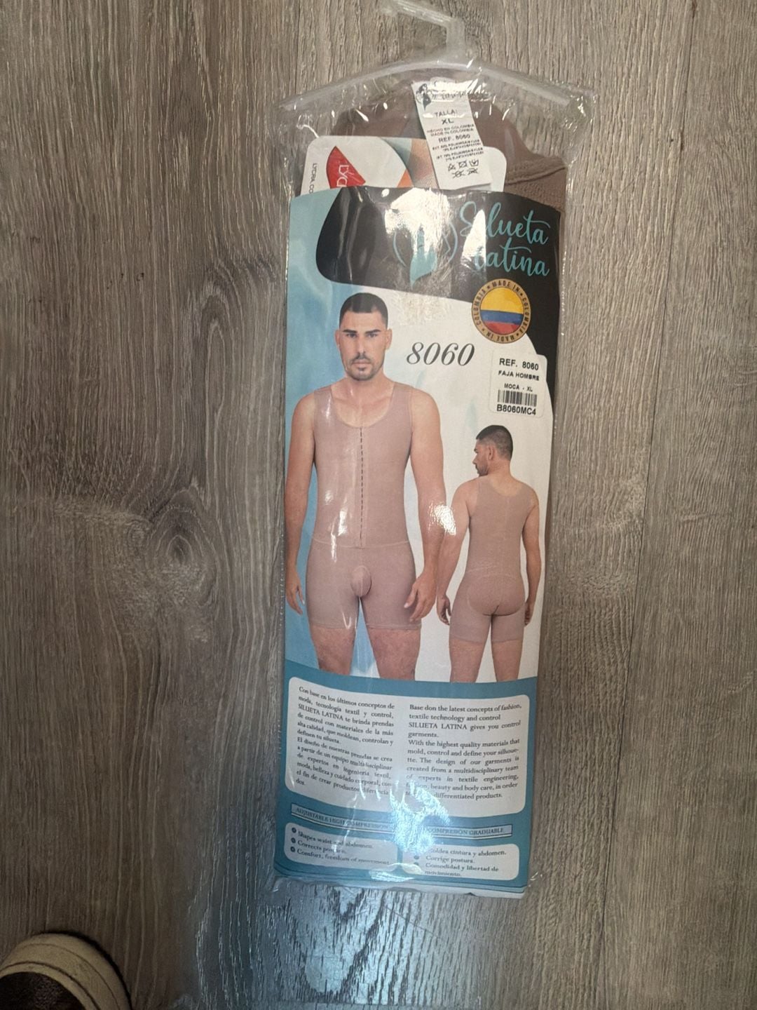 Silueta Latina Faja Hombre Ref. 8060 Compression Body Shaper XL 2