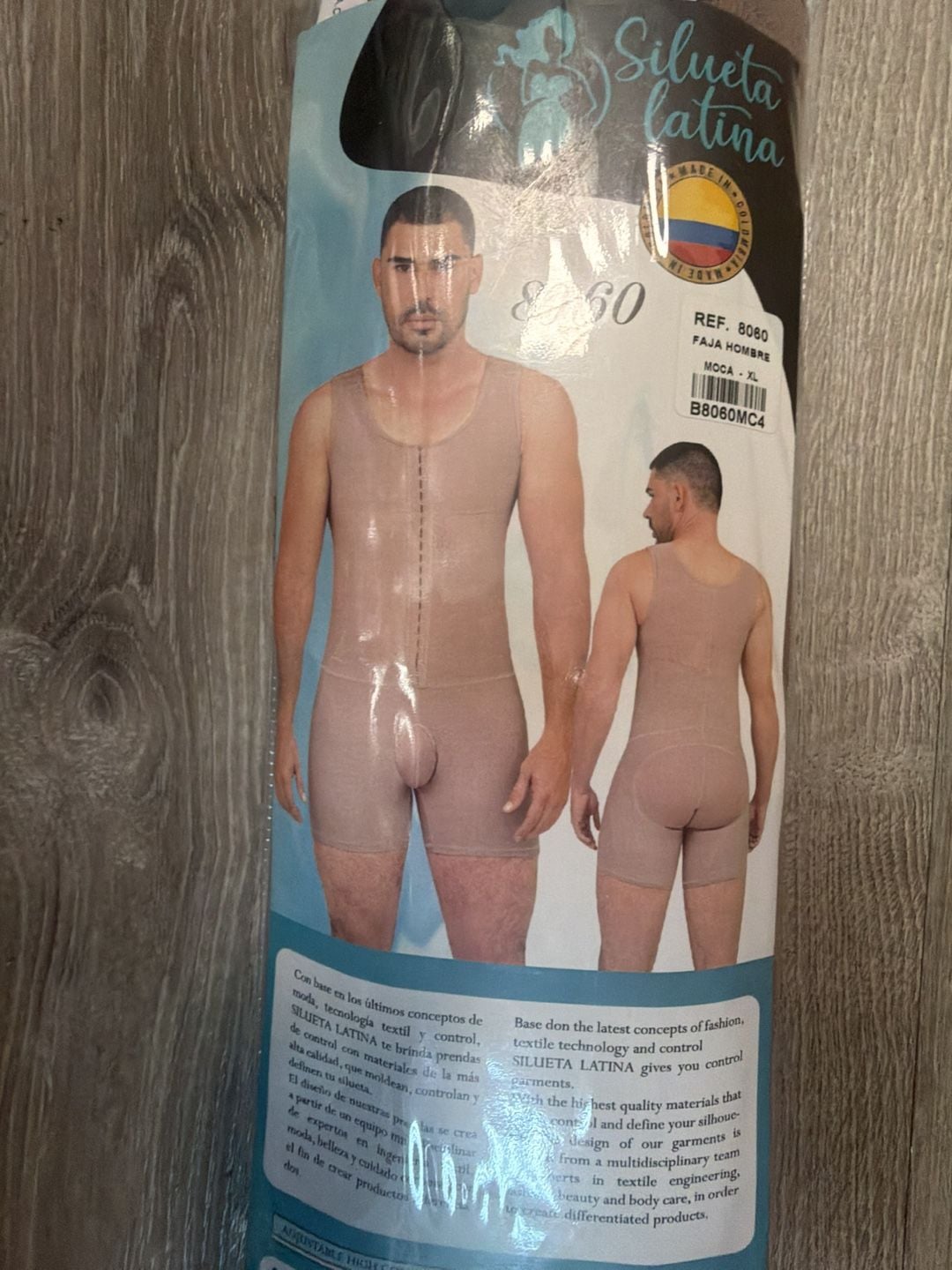 Silueta Latina Faja Hombre Ref. 8060 Compression Body Shaper XL 3