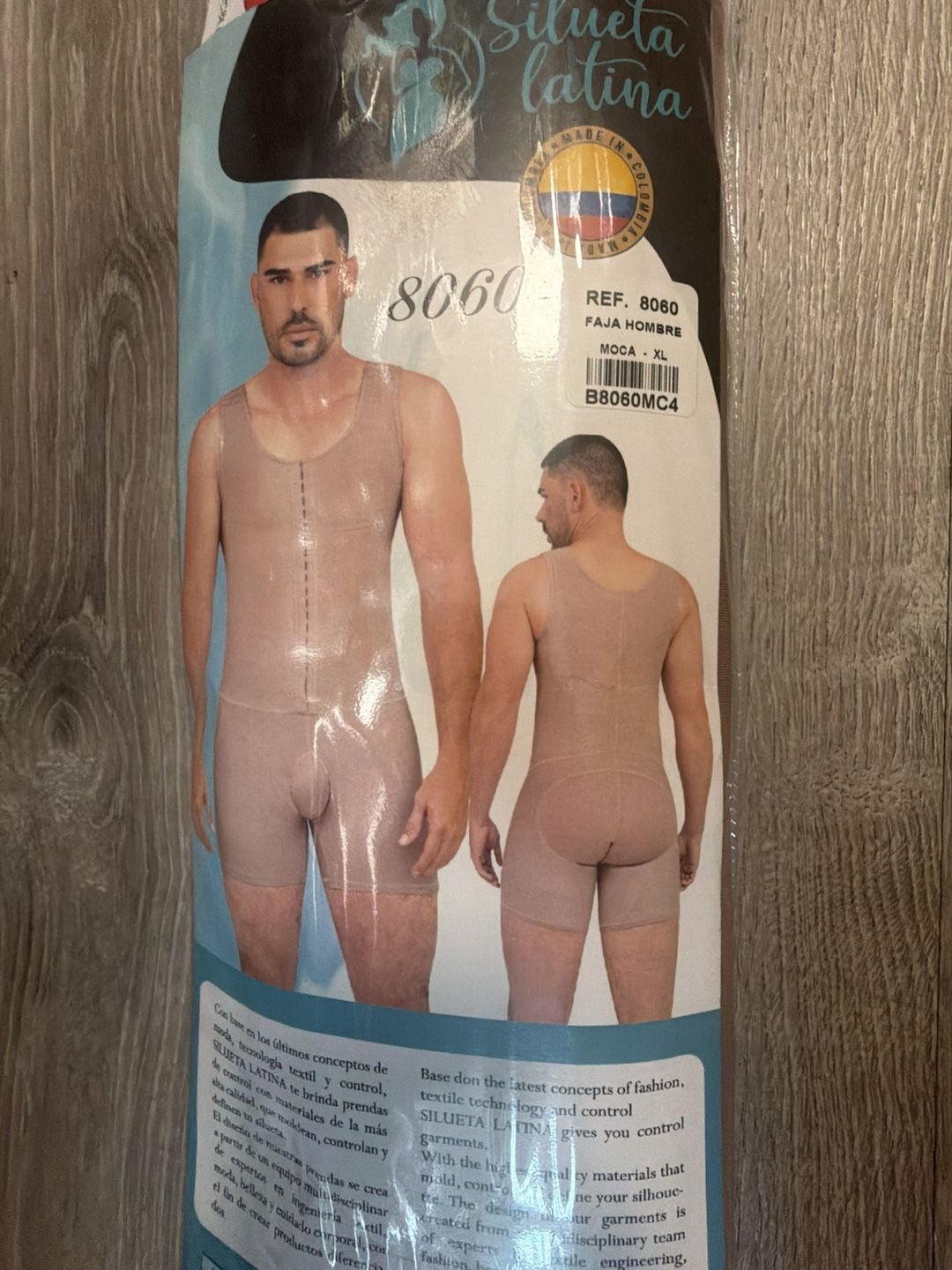 Silueta Latina Faja Hombre Ref. 8060 Compression Body Shaper XL 4