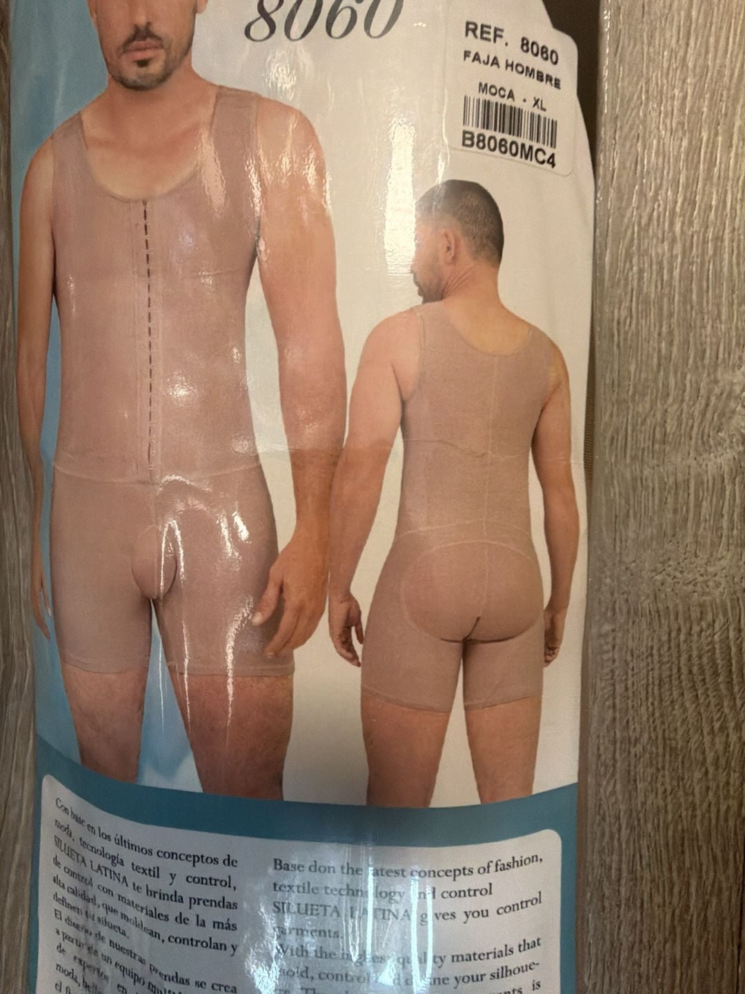Silueta Latina Faja Hombre Ref. 8060 Compression Body Shaper XL 7