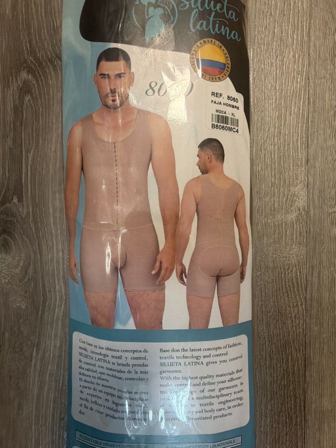 Silueta Latina Faja Hombre Ref. 8060 Compression Body Shaper XL 8