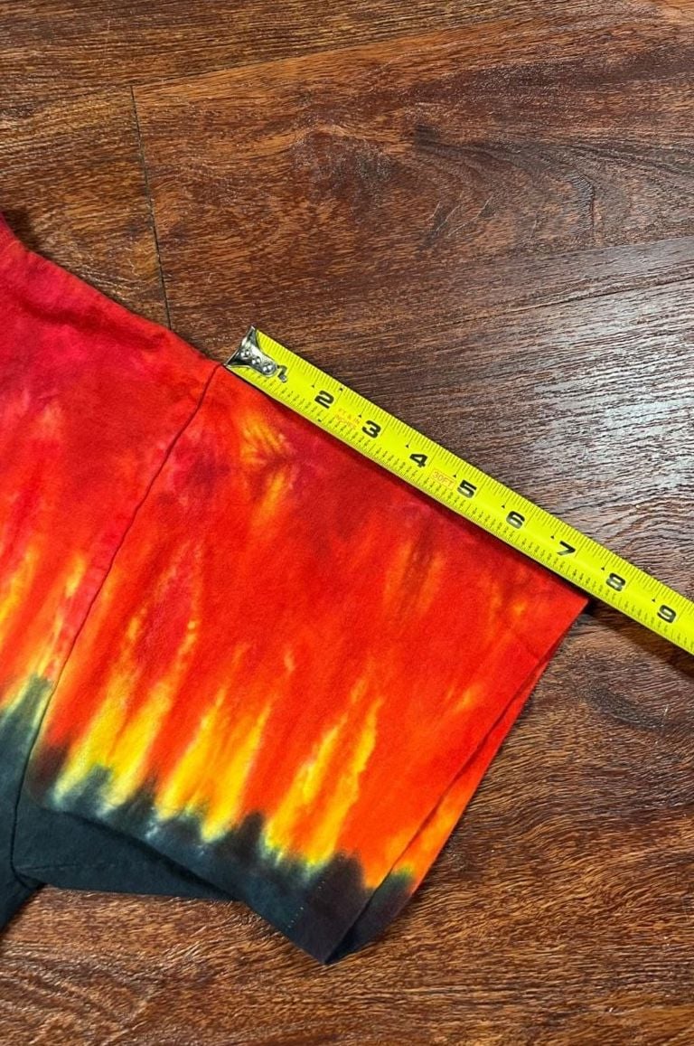 Vintage Harley-Davidson Motorcycles Fire Graphic Tie-Dye T-Shirt 8